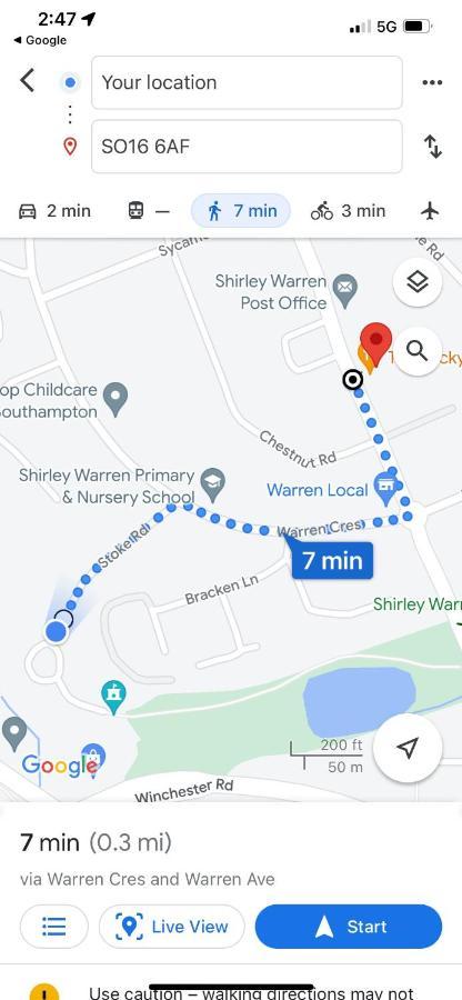Shirley House 2, Self Catering Guest House, Self Check In, Smart Locks, 10 Min Walk To Southampton General, Aspire And Princess Anne Hospitals, Access To Fully Equipped Kitchen, Excellent Transport Links, Ideal For Longer Stays And Hospital Shifts المظهر الخارجي الصورة